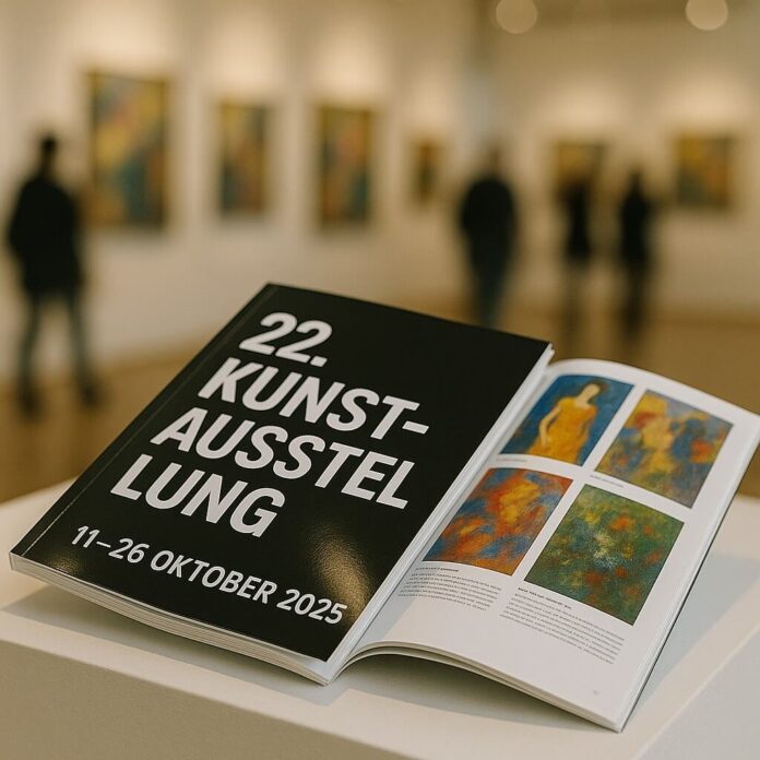 Brucker Blatt - Das Bild zeigt ein aufgeschlagenes, quadratisches Buch mit dem Titel 