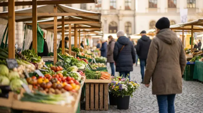 Grüner Markt in Fürstenfeldbruck wegen Karfreitag auf 2. April vorverlegt — Der Grüne Markt auf dem Geschwister-Scholl-Platz findet in Fürstenfeldbruck bereits am 2. April statt. Grund für die Vorverlegung ist der Karfreitag. | Quelle: Stadt Fürst...