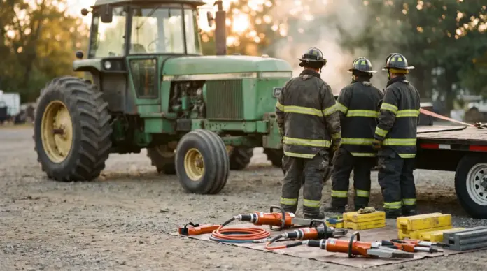 Feuerwehr Mammendorf übt für Unfälle mit landwirtschaftlichen Geräten — Die Freiwillige Feuerwehr Mammendorf hat sich in den vergangenen beiden Dienstagsübungen mit Verkehrsunfällen unter Beteiligung landwirtschaftlicher Fahrzeuge beschäftigt. Dab...