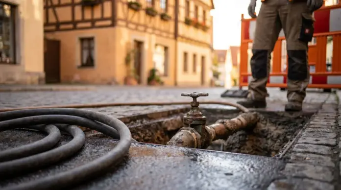 Wasserleitung beim Alten Wirt in Emmering wird kurzfristig abgestellt — Wegen eines Wasserrohrbruchs kommt es in Emmering am 1. Juli 2026 zu einer vorübergehenden Unterbrechung der Wasserversorgung. Betroffen ist die Hauptwasserleitung an der Stra...
