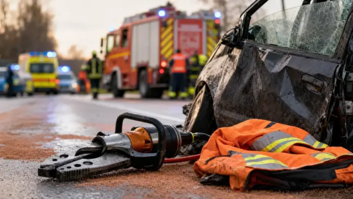Zwei Schwerverletzte bei Frontalzusammenstoß auf der Staatsstraße 2345 — Zwischen Olching und Gröbenzell sind am Freitag zwei Pkw frontal zusammengestoßen. Eine Person wurde eingeklemmt und lebensbedrohlich verletzt, eine weitere Fahrerin erlitt s...