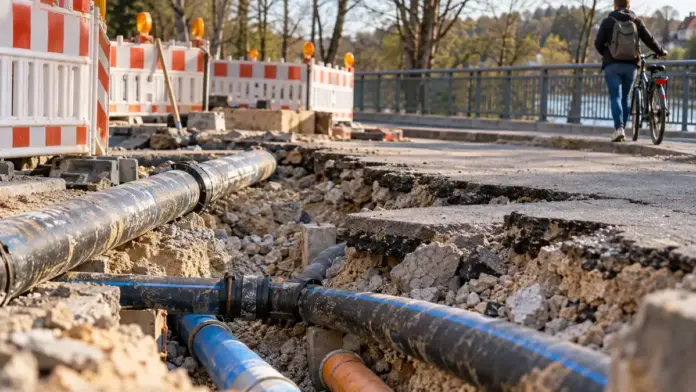 Amperbrücke wird wegen Leitungsarbeiten vollständig gesperrt — In der Fürstenfeldbrucker Innenstadt steht die nächste Bauphase bei den Wasser- und Gasleitungen an. Von Montag, 12. Oktober, bis einschließlich Freitag, 23. Oktober, ist die Hauptstra...