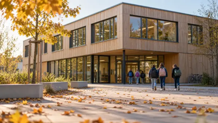Philipp-Weiß-Grundschule startet mit neuem Erweiterungsbau ins Schuljahr — Zum Beginn des Schuljahres 2026/2027 ist der Erweiterungsbau der Grundschule an der Philipp-Weiß-Straße in Fürstenfeldbruck bezugsfertig. Die Stadt schafft damit neue Lernr...