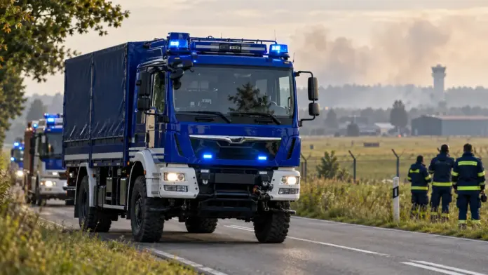 Zivilschutzübung sorgt rund um den Fliegerhorst für mehr Einsatzverkehr — Rund um den Fliegerhorst Fürstenfeldbruck und den Standortübungsplatz Neu-Lindach übt das THW am Samstag, 19. September, den Zivilschutzfall. Bürgerinnen und Bürger müssen v...