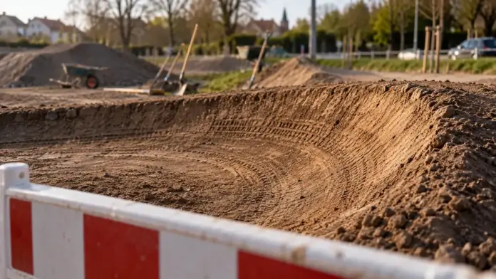 BMX-Bahn am Strasserwinkel wegen Erweiterungsarbeiten gesperrt — An der BMX-Bahn am Strasserwinkel in Maisach laufen derzeit Erweiterungsarbeiten. Der Platz bleibt voraussichtlich bis Freitagnachmittag, 9. Oktober 2026, gesperrt. | Quelle: Stadt M...
