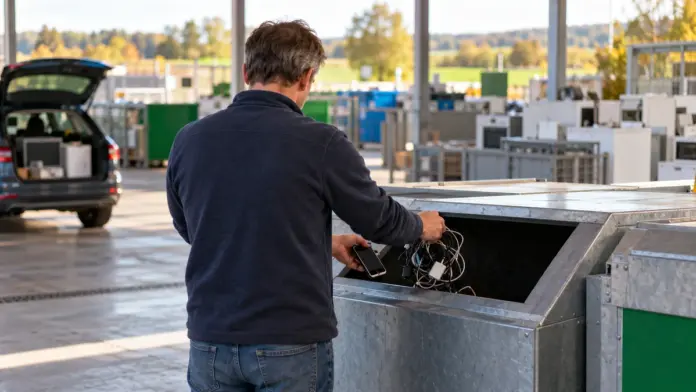 KI-generiertes Symbolbild: E-Schrott-Aktionswochen bundesweit beendet — Zwei Wochen lang machten Kommunen, Unternehmen und weitere Akteure auf die richtige Entsorgung von Elektro-Altgeräten aufmerksam. Der Abfallwirtschaftsbetrieb Fürstenfeldbruck beteiligte sich mit Anzeig...