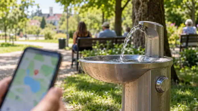 Germering sammelt Hinweise für Karte der kühlen Orte — Die Stadt Germering will eine Karte mit kühlen Orten im Stadtgebiet erstellen. Bürgerinnen, Bürger und Besucher können ihre Vorschläge noch bis zum 31. Oktober 2026 einreichen. | Quelle: Stadt...