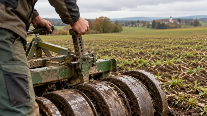 KI-generiertes Symbolbild: Landwirte im Landkreis Fürstenfeldbruck passen Anbau an Wetterextreme an — Beim Netzwerktreffen der kommunalen Klimaschutzmanagerinnen und -manager am 29. September schilderte BBV-Kreisobmann Matthias Heitmayr die Folgen von Hitze und Dürre für di...