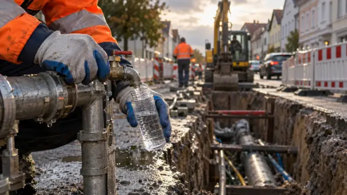 Neue Trinkwasserleitung in der Hauptstraße nähert sich wichtigem Etappenziel — Die Arbeiten an der neuen Trinkwasserleitung in der Fürstenfeldbrucker Hauptstraße kommen voran. Vor der Einbindung ins bestehende Netz stehen derzeit vor allem Spülung...