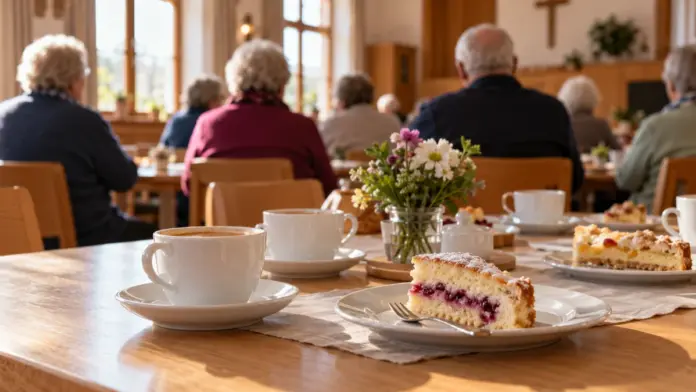 KI-generiertes Symbolbild: Senioren-Bürgerversammlung am 5. November 2026 — Die Gemeinde Althegnenberg lädt Mitbürgerinnen und Mitbürger ab 60 Jahren zur Senioren-Bürgerversammlung ein. Vor dem Beginn um 15 Uhr gibt es ab 14 Uhr ein Senioren-Café mit Kaffee und Kuchen. | Qu...