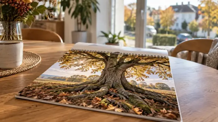 Stadtkalender „Verwurzelt“ stellt Bäume in den Mittelpunkt — Der Kalender zeigt Monat für Monat einen prägenden, meist freistehenden Baum und den Ort, an dem er zu entdecken ist. Er ist ab 19. Oktober für zehn Euro erhältlich; ein Euro je Exemplar...